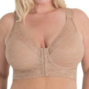 NWT Taupe Lace-Accent Grace Wireless Posture-Back